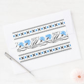 Sticker Rectangulaire Décor croix de Cornflower bleu (Enveloppe)