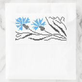 Sticker Rectangulaire Décor croix de Cornflower bleu (Sac)