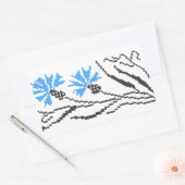 Sticker Rectangulaire Décor croix de Cornflower bleu (Enveloppe)