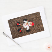 Sticker Rectangulaire Décor de Noël snowman (Enveloppe)