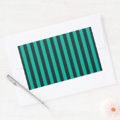 Sticker Rectangulaire Décor de style de rayures verticales de turquoise (Enveloppe)