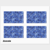 Sticker Rectangulaire Décor de texture Camouflage bleu marine Pixels num (Feuille)