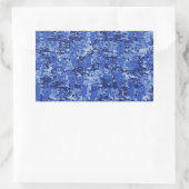 Sticker Rectangulaire Décor de texture Camouflage bleu marine Pixels num (Sac)