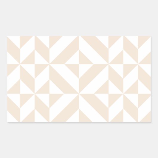 Sticker Rectangulaire Décor géométrique beige clair Motif (Devant)