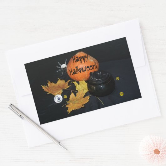 Sticker Rectangulaire Décor Halloween (Enveloppe)