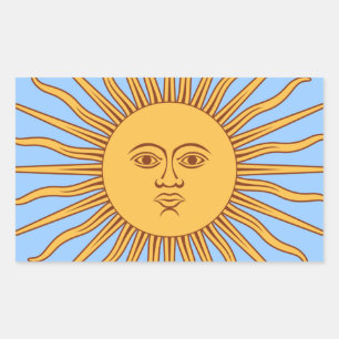 Sticker Rectangulaire Décor Icon Sun