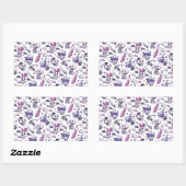 Sticker Rectangulaire Décor motif d'Halloween (Feuille)