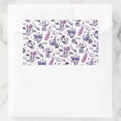 Sticker Rectangulaire Décor motif d'Halloween (Sac)