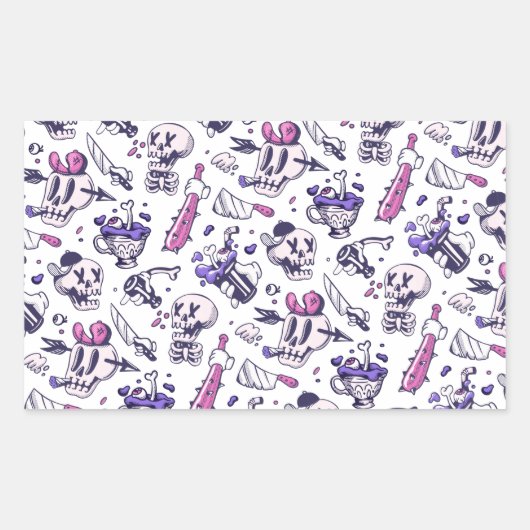 Sticker Rectangulaire Décor motif d'Halloween (Devant)