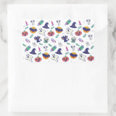 Sticker Rectangulaire Décor motif d'Halloween (Sac)