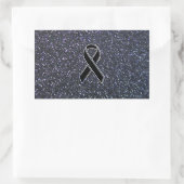 Sticker Rectangulaire Décor noir de ruban (Sac)