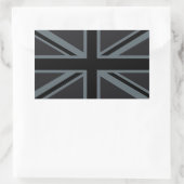 Sticker Rectangulaire Décor noir Union Jack British (Sac)