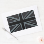 Sticker Rectangulaire Décor noir Union Jack British (Enveloppe)