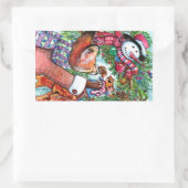 Sticker Rectangulaire Décoration des couronnes (Sac)