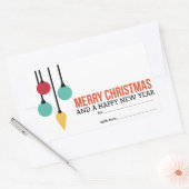 Sticker Rectangulaire Décorations de Noël (Enveloppe)