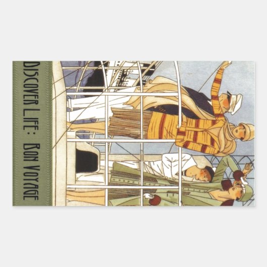 Sticker Rectangulaire Découvrez la vie : Bon Voyage (Devant)