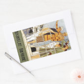 Sticker Rectangulaire Découvrez la vie : Bon Voyage (Enveloppe)