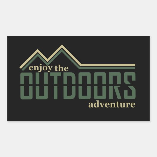 Sticker Rectangulaire Découvrez le logo de la randonnée extérieure pour  (Devant)