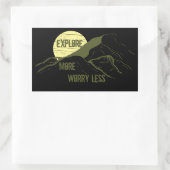 Sticker Rectangulaire Découvrez le logo de la randonnée extérieure pour  (Sac)