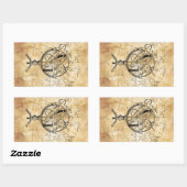 Sticker Rectangulaire Découvrez le monde (Feuille)