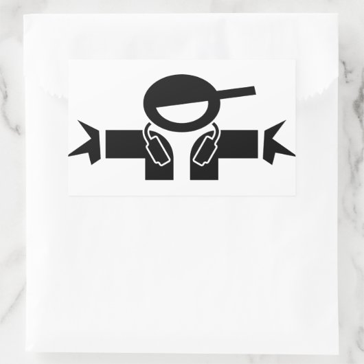 Sticker Rectangulaire Deejay (Sac)