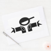 Sticker Rectangulaire Deejay DJ (Enveloppe)