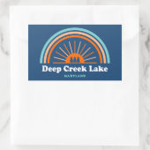 Sticker Rectangulaire Deep Creek Lake Maryland Rainbow (Sac)