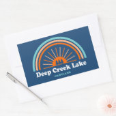 Sticker Rectangulaire Deep Creek Lake Maryland Rainbow (Enveloppe)