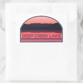 Sticker Rectangulaire Deep Creek Lake Maryland Red Sunrise (Sac)