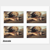 Sticker Rectangulaire Déesse Africaine des Animaux, Art (Feuille)