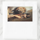 Sticker Rectangulaire Déesse Africaine des Animaux, Art (Sac)