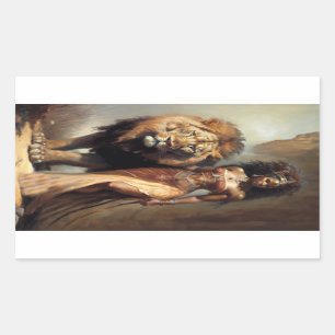 Sticker Rectangulaire Déesse Africaine des Animaux, Art