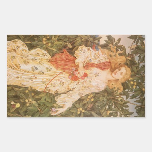 Sticker Rectangulaire Déesse des fleurs, Flora de Morgan (Devant)