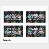 STICKER RECTANGULAIRE DÉFENDRE LES ATOMES (Feuille)