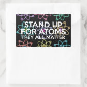 STICKER RECTANGULAIRE DÉFENDRE LES ATOMES (Sac)