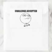 Sticker Rectangulaire Défi accepté (Sac)