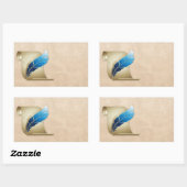 Sticker Rectangulaire Défilement et recouvrement du parchemin (Feuille)