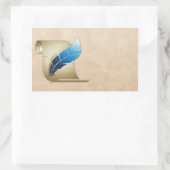 Sticker Rectangulaire Défilement et recouvrement du parchemin (Sac)