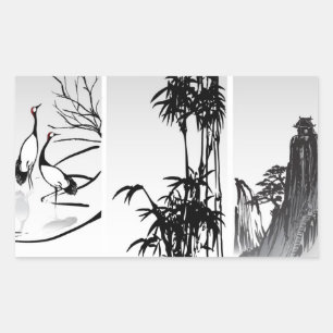 Sticker Rectangulaire Défilement Oriental vertical