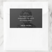 Sticker Rectangulaire Définir une valeur : Marcus Aurelius sur les valeu (Sac)