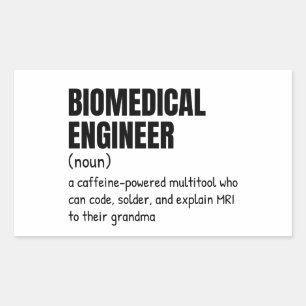 Sticker Rectangulaire Définition amusante de l'étudiant en génie biomédi