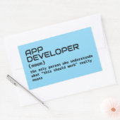 Sticker Rectangulaire Définition amusante du programmeur (Enveloppe)
