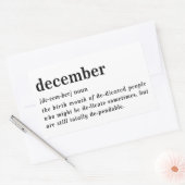 Sticker Rectangulaire Définition d'anniversaire de décembre (Enveloppe)