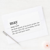 Sticker Rectangulaire Définition d'anniversaire de mai (Enveloppe)