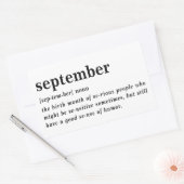 Sticker Rectangulaire Définition d'anniversaire de septembre (Enveloppe)
