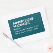 Sticker Rectangulaire Définition de Funny Marketing Manager (Enveloppe)