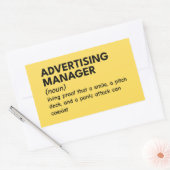 Sticker Rectangulaire Définition de Funny Marketing Manager (Enveloppe)