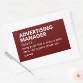 Sticker Rectangulaire Définition de Funny Marketing Manager (Enveloppe)