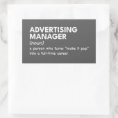 Sticker Rectangulaire Définition de Funny Marketing Manager (Sac)
