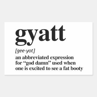 Sticker Rectangulaire Définition de Gyatt
